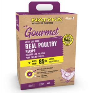NATYKA Gourmet volaille Aliment complet semi-humide pour chien adulte